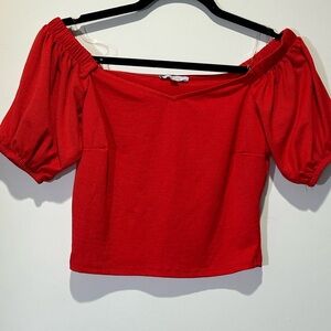 Red crop top size small